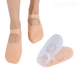 Anti-splitting heel dead skin care self-beauty moisturizing socks foot care socks self-foot care women white 2ea