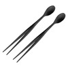 Mobestech 2Pcs Stainless Steel Tasting Spoon and Tweezers Cold Dish