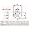 Pack of 10 Locking Tooth Nuts M8 DIN 6923 A2