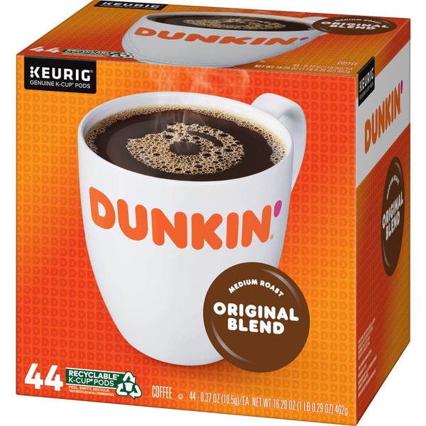 Dunkin' Original Blend Medium Roast Coffee, 176 Keurig K-Cup Pods