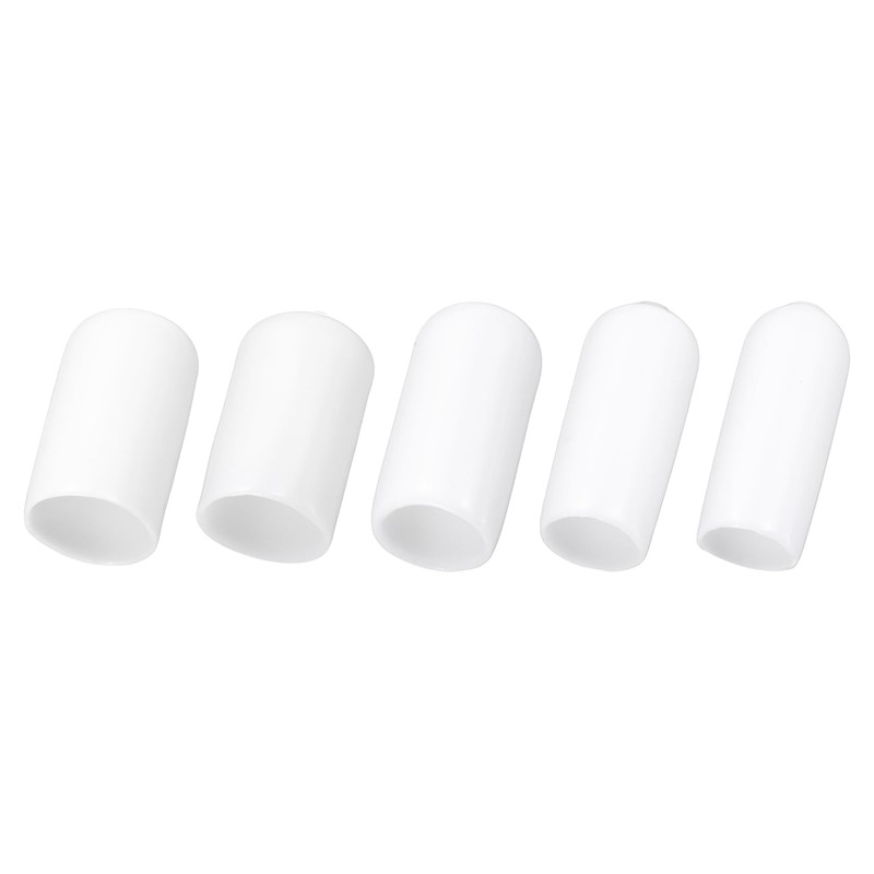sourcing map 50pcs Round Rubber End Caps Protective Caps 6mm