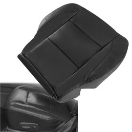 NLQR Front Driver Bottom Replacement Seat Cover Black Microfiber Leather Compatible with Nissan Titan 2005-2015