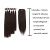 Synthetic Hair Bundles with Easy Closure Medume Brown Yaki Straight