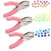 Coolrunner 3-Piece Metal Single Hole Paper Punch - DIY Handheld