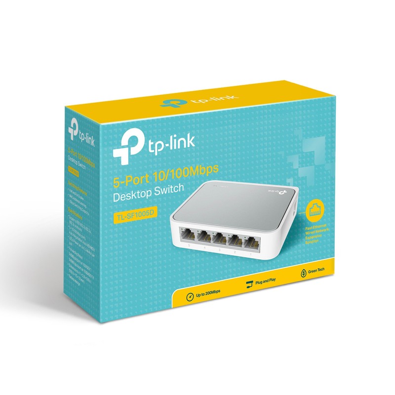 TP-Link TL-SF1005D Network Switch 5 Port 100Mbps White (Refurbished)