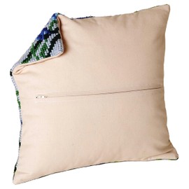 Thea Gouverneur Cushion Back Kit with Zipper - Beige - for Any 16x16 Inch (40x40cm) Cushion- Cross Stitch Creations - Embroidery - Embroidery Kit for Adults - 23.5999