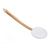 Lotion Applicator EVA Wooden Handle 4 Replaceable Pads Shower Brush