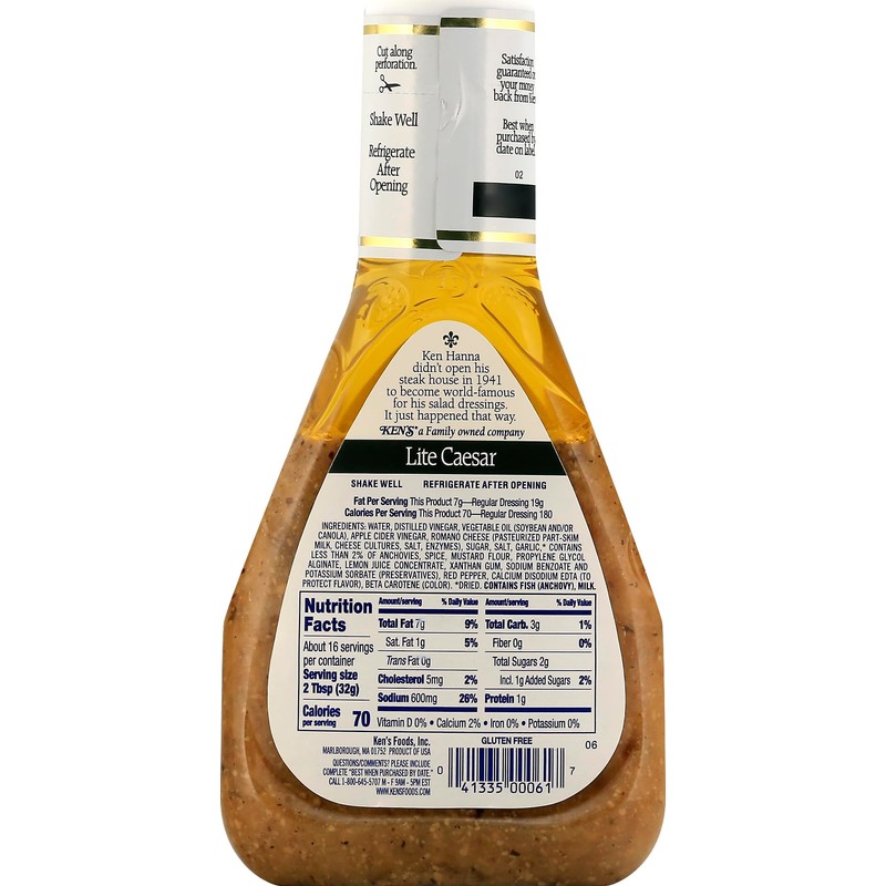 Ken's Light Ceasar Dressing, 16 oz, 2 pk by Ken's