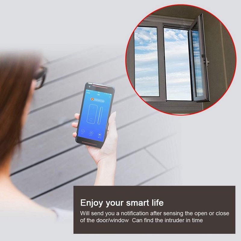 Smart Door Window Sensor,Door Open Closed Alarm Detectors Compatible Home