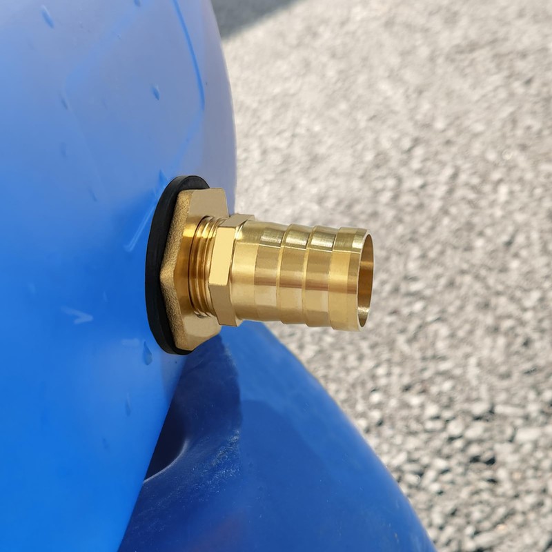 Tank Feed-Through with Spout, Brass Water Butt Feed-Through 3/4 Inch