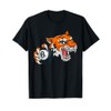 Tiger Angry Pool 8 Ball Billiards Cartoon Character T-Shirt