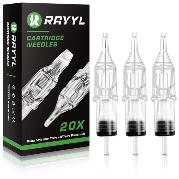 Rayyl Cartridges Needles RL Pack of 20 1007RL Needles Cartridge Set Round Liner Cartridge for Artists (#10 RL)