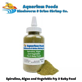 Aquatic Foods Inc. Spirulina, Algae, Vegetables Fry & Baby Food for Fry, Corals, Anemones. Bottle - 4oz Bottle