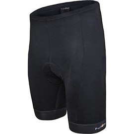 Funkier Bike: F-77-7 Panel 4-Way Stretch Shorts (B1 Pad) in Black/Black, M