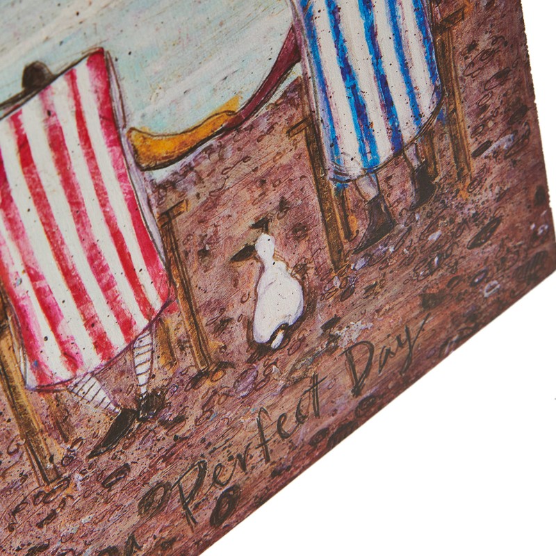Sam Toft Perfect Day Wooden Wall Art, Multi-Colour, 20 x