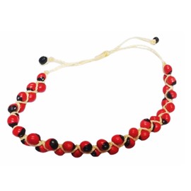 Gifts by Lulee, LLC Pulsera Brazalete de Peonias o Huayruro Eleke del Orisha Eleggua Poderoso Talisman o Amuleto Contra las Malas Corrientes