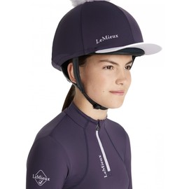 LeMieux Classique Pom Hat Silk - Horse Riding Helmet Cover - Juniper - One Size