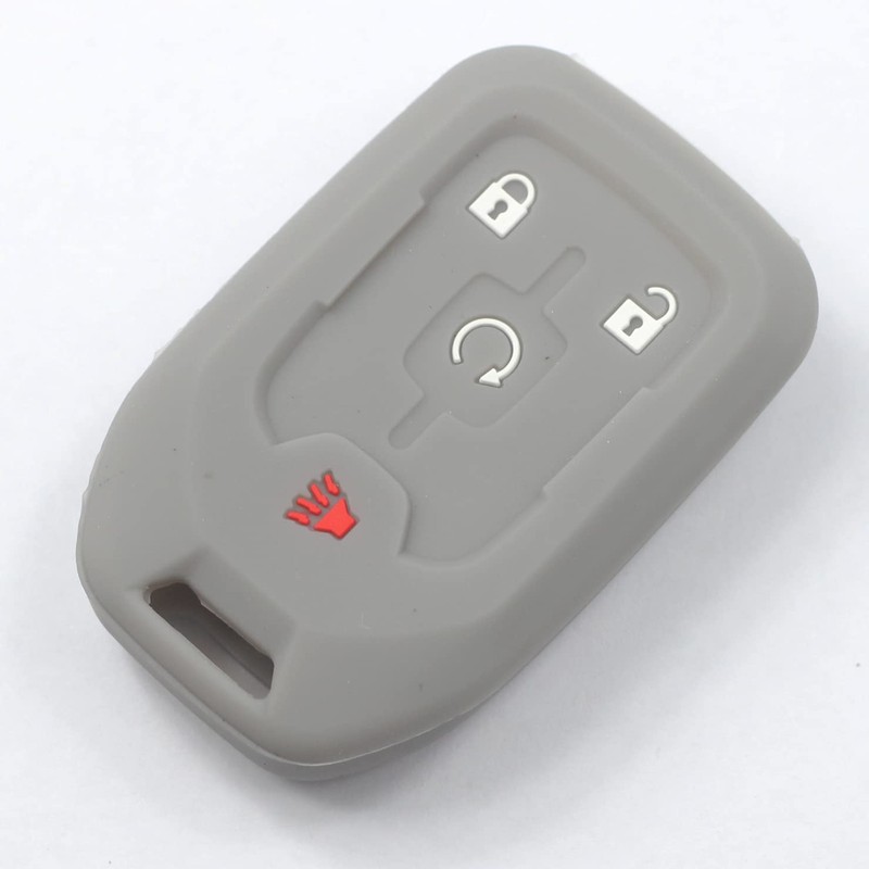kcpros 2Pcs Rubber Silicone 4 Buttons Smart Key Fob Cover