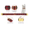 Unique style paws Christmas Dog Collar Metal Buckle Scottish Plaid