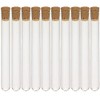 16x125mm Borosilicate Glass Test Tubes with Cork Stoppers, 14ml Vol,