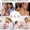 TXG Collares de Mujer, Juego Collar Aretes de Mujer Plata