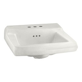 American Standard 0124.024.020 Comrade Wall Sink with Wall Hanger, White, 1.25 Inch