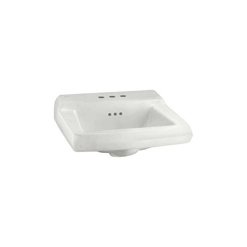 American Standard 0124.024.020 Comrade Wall Sink with Wall Hanger, White,