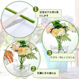 Flower Arrangement Holder, Set of 3, Flower Arrangement, Flower Arrangement, Flower Clips, Stems, Plants, Reusable, Anti-Slip, Flower Vase Decoration, Kendama Tools, DIY Material, Flower Art
