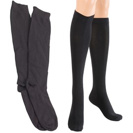 PEARL Travel Knee Socks with Support Function in 1 Pair Size, black