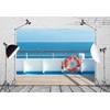 Loccor 8x6ft Fabric Cruise Ship Photography Backdrop Ship Deck Buoy
