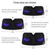 KEEPREAL Blue Evil Eyes Windshield Sun Shade - Foldable Car