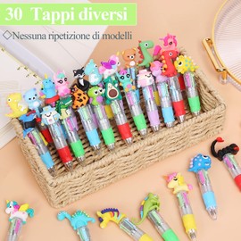 Pack of 30 Pens Party Bags End Party Birthday Pens Multicoloured Children's Gadget Birthday Kids Gel Pens Colourful Gel Pens Ballpoint Pens (30)