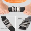 FALAN MULE Mens Belt,Slide Leather Ratchet Belt for Mens Dress