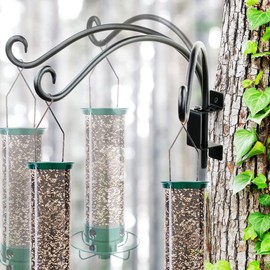 Lifyzoon Swivel Bird Feeder Hanger Hook: Swivel Hanging Plant Bracket Outdoor - Wall Mount Swivel Hanging Hook for Bird Feeder 12Inch 2Packs