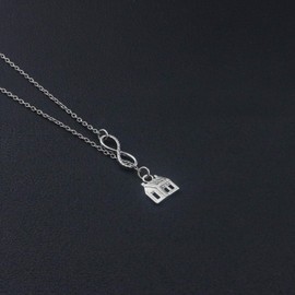 WENATA Realtor Necklace Real Estate Agent Broker Necklace Realtor Jewelry Gift Thank You Realtor Closing Jewelry House Warming Gift for Realtor Seller (House NRE)