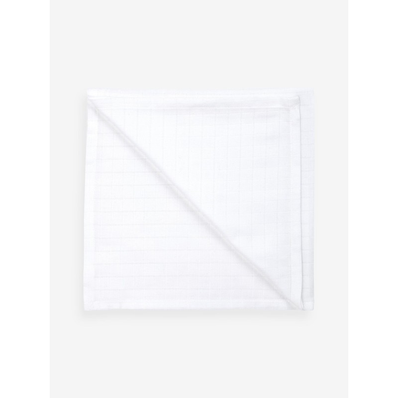 NEXT Baby Muslin Squares Pack of 4, White, Medium