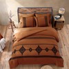 MaiRêve Burnt Orange Embroidery Comforter Sets Full Size - 7