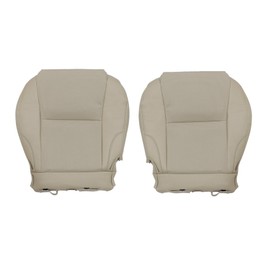 Priprilod Tan Perforated Leather Driver & Passenger Side Bottom Seat Cover Compatible with Lexus IS250 IS350 2006 2007 2008 2009 2010 2011 2012 2013