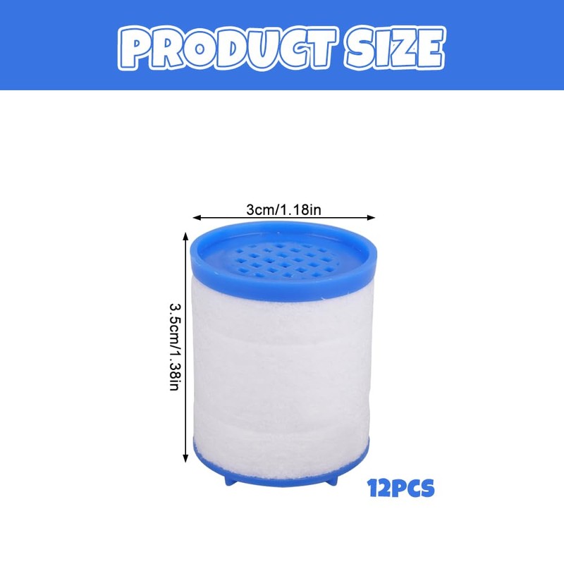 suaywo Pack of 12 PP Cotton Filter Element Filter Cartridges