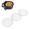 3PCS Fryer Rack Set Stainless Steel Round Stackable Multi Layer