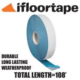 DuraMark RPT-750 Pavement Marking Tape - Reflective Slip Resistant Durable Outdoor Heavy Duty Rubber Base Tape, Bast Certified (White, 2 Inch x 108 Feet)