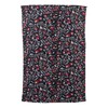 Vera Bradley Women's Fleece Plush Throw Blanket, Perennials Noir, 80