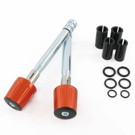 General Purpose Bar End Weights, Handle Weights, 7.1 oz (200 g), Orange, Orange, General Purpose, Shaved Aluminum, Set of 2