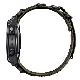 NotoCity For Garmin Fenix 6x pro/6x/7x/5x bracelet, Quickfit 26 mm for Fenix 8 51 mm/5x Plus/7x pro/3/3HR, wristbands compatible with Epix Pro 51 mm/Instinct 2X/Descent Mk1/Enduro (Army Green)