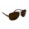 square aviator BIFOCAL READING SUNGLASSES brown frame brown lens 100%