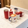 2 Pack Serving Tray with Handles, Clear Acrylic Tray for