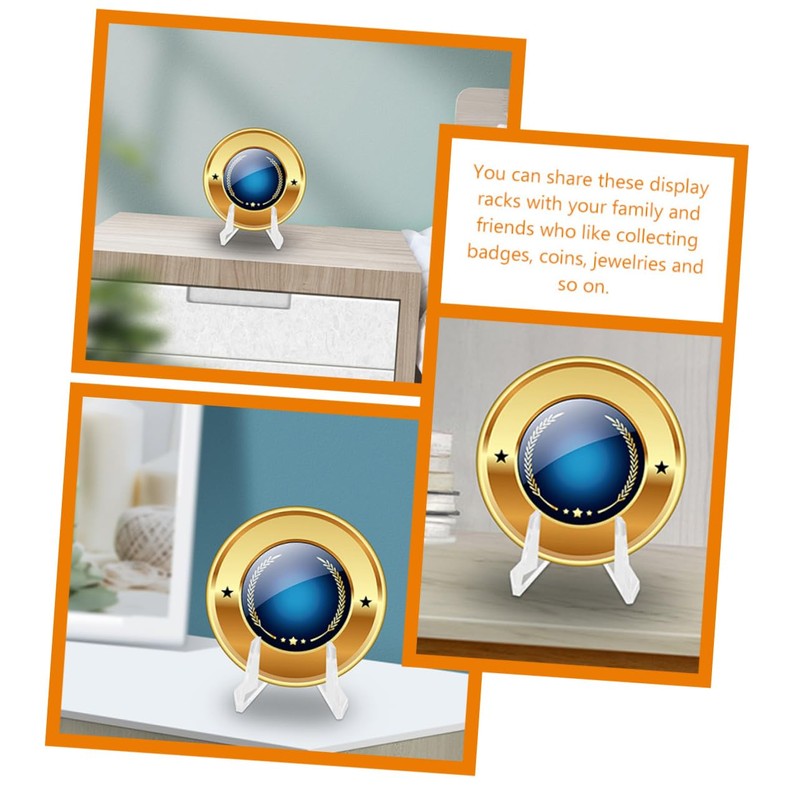Operitacx 6pcs clear display stand ornament display stand coin holders
