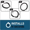 Custom Accessories Black Ultra-Soft Fluffy Steering Wheel Cover, Soft Steering