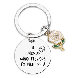 Best Friend Anniversary Birthday Gifts for Women - Funny Keychain for Bestie, Girls, Friendship, Long Distance BFF - Keychains