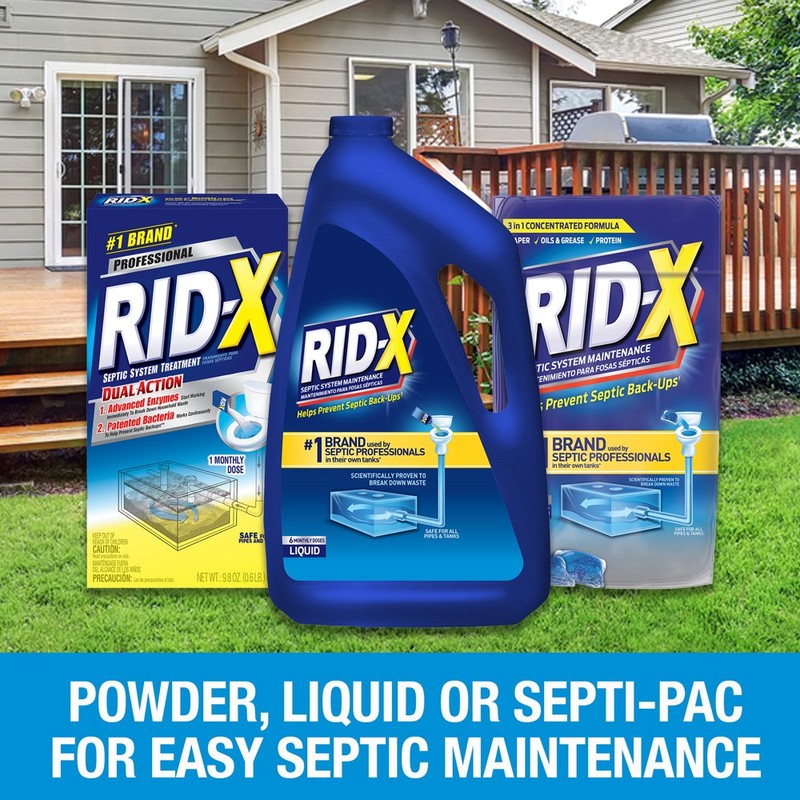 Rid-X Septic Tank System Treatment Powder, 19.6 Ounce